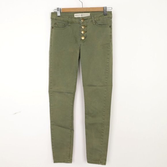 Ashley Mason Skinny Button Fly Stretch Jeans size 5 Juniors - Picture 1 of 10